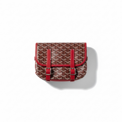 Goyard Red Buckle Flap Bag – Timeless Elegance in Burgundy