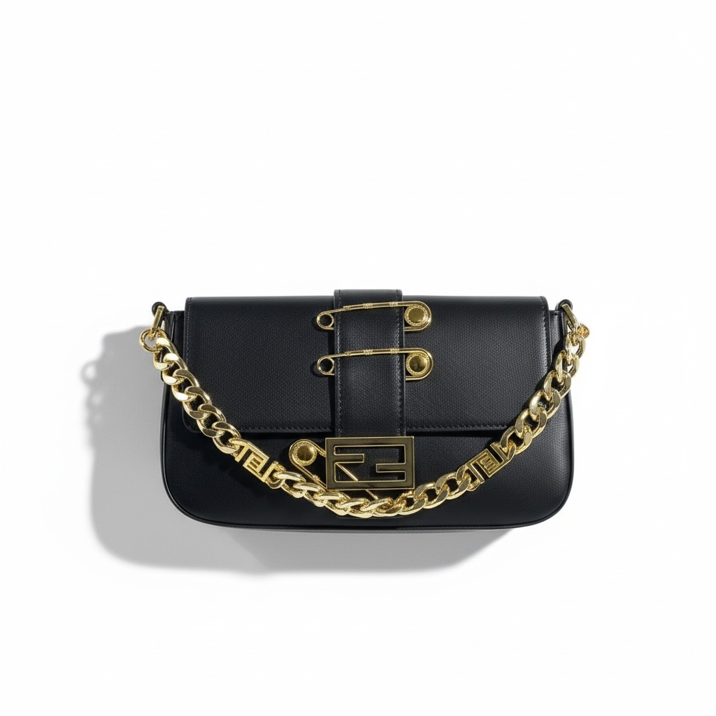 Fendace Black & Gold Baguette 🖤✨ (Fendi x Versace Limited Edition)