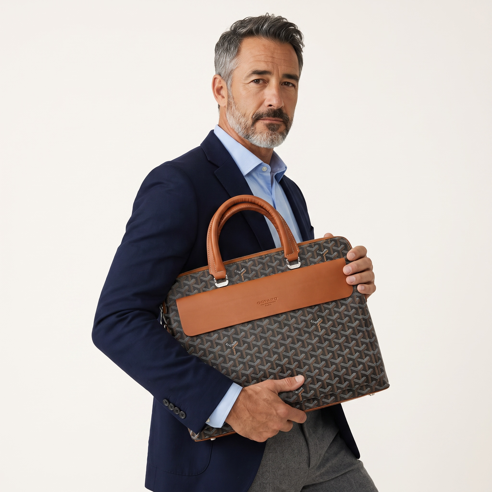 Goyard-Inspired Monogram Business Travel Bag 💼✨ | Luxury Executive Briefcase