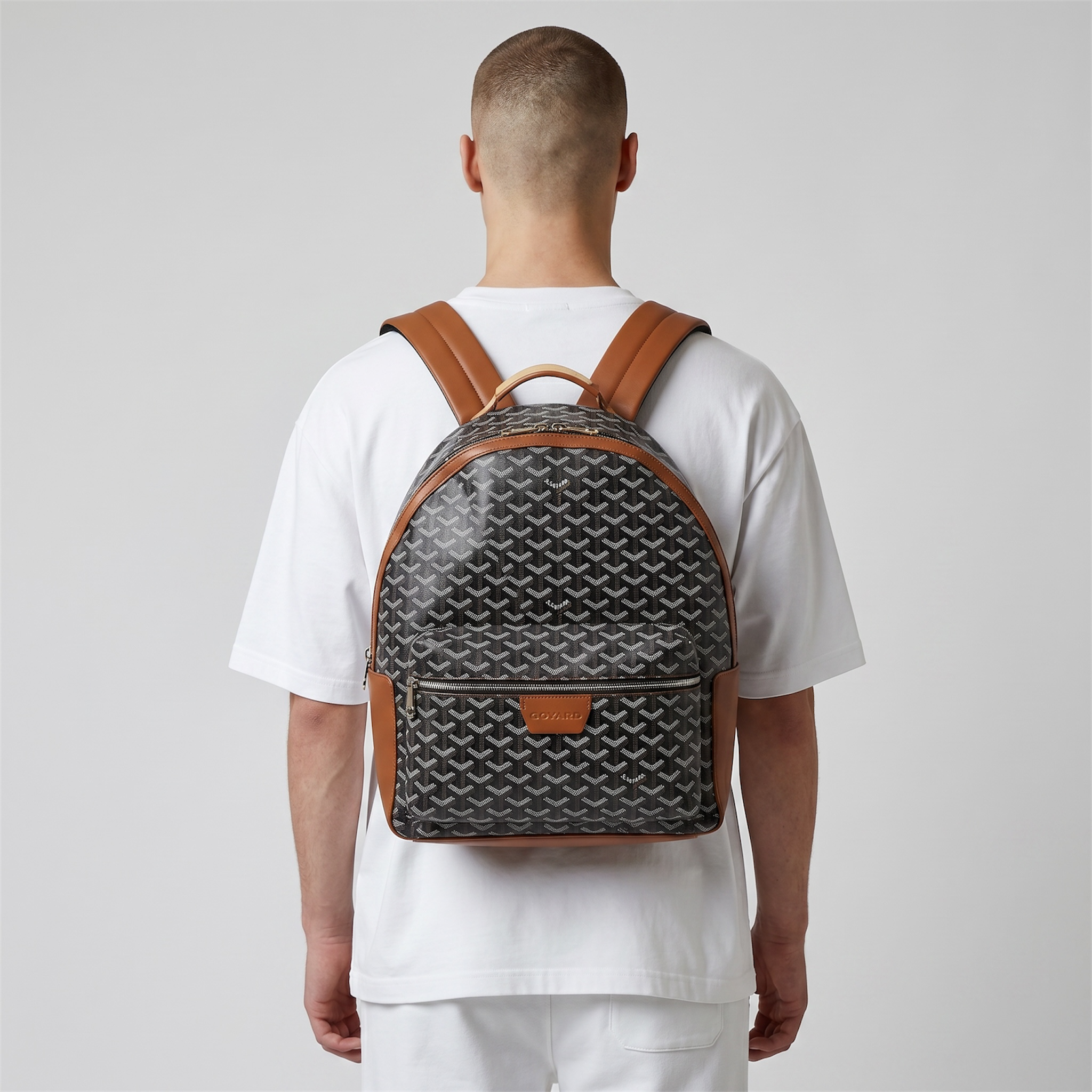 Goyard Black Monogram Backpack with Brown Trim 🎒🖤🤎 | Refined Luxury Essential ✨🔥