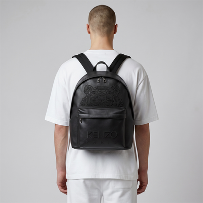 🖤 Kenzo Black Embossed Tiger Backpack