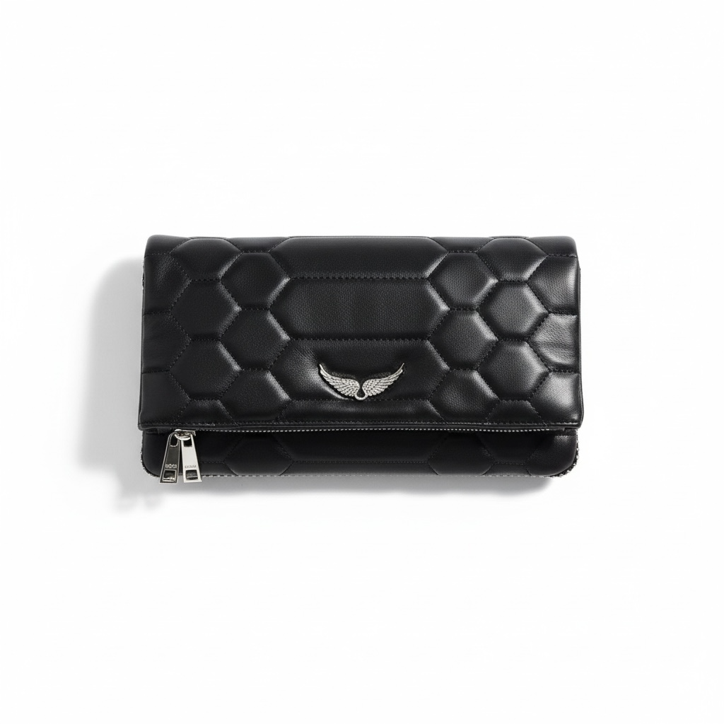 Zadig & Voltaire Quilted Wing Emblem Crossbody Bag – Black 🖤✨