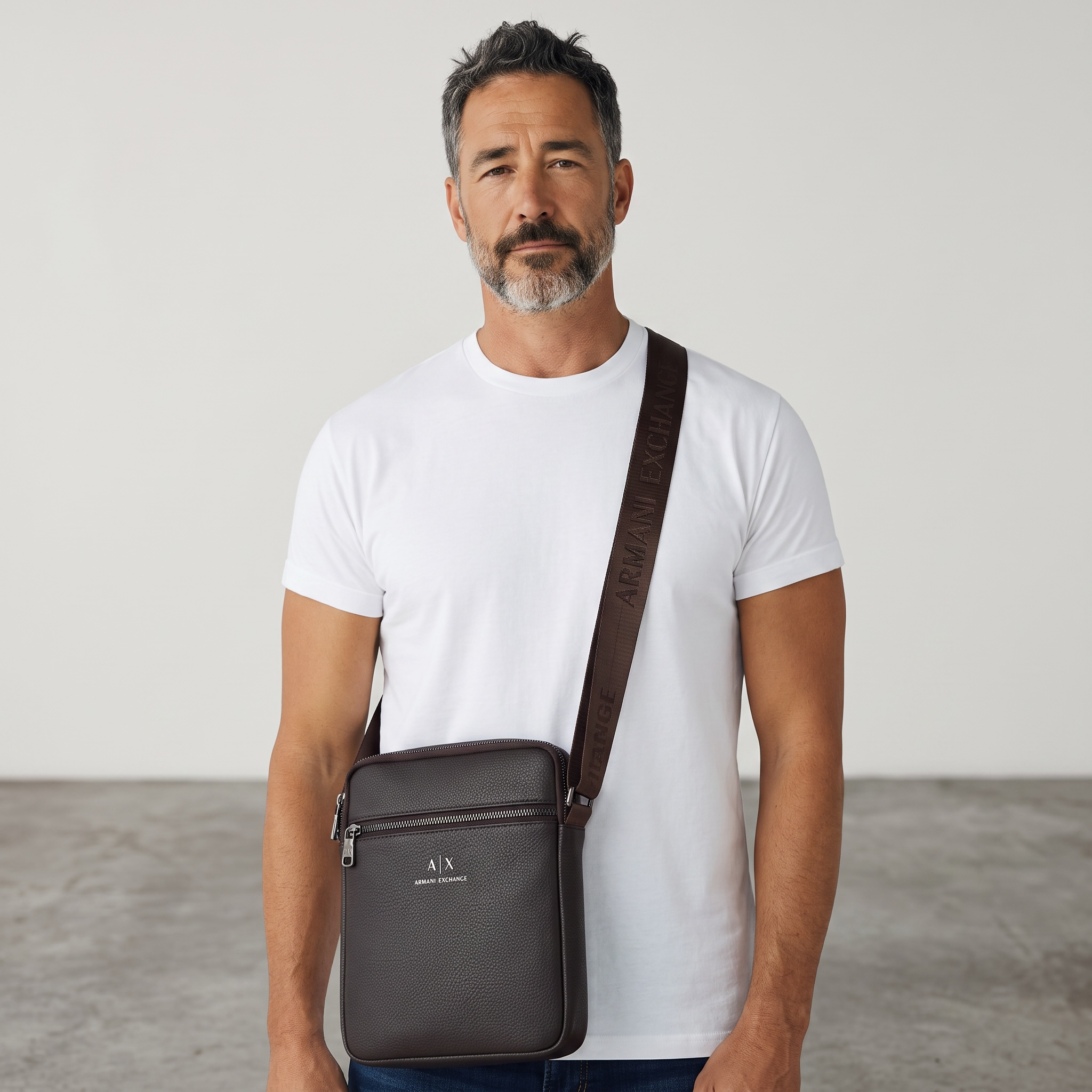 Armani Exchange Premium Brown Crossbody Bag – Elegant Everyday Shoulder Bag 🤎✨