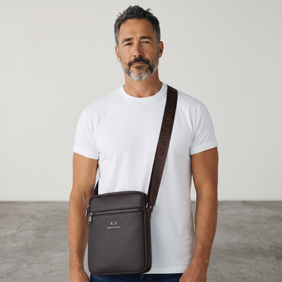 Armani Exchange Premium Brown Crossbody Bag – Elegant Everyday Shoulder Bag 🤎✨