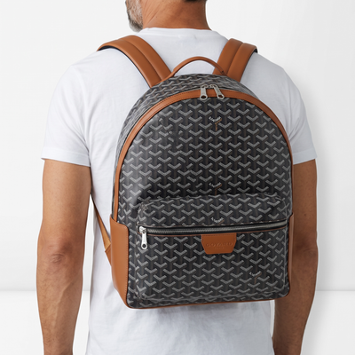 Goyard Black Monogram Backpack with Brown Trim 🎒🖤🤎 | Refined Luxury Essential ✨🔥