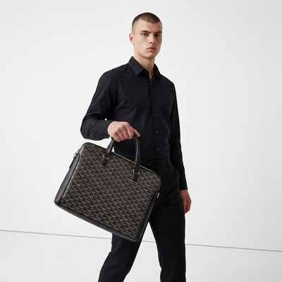 Goyard Black & Brown Monogram Briefcase 🖤🤎💼 | Executive Luxury Statement ✨🔥