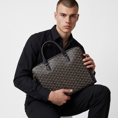 Goyard Black & Brown Monogram Briefcase 🖤🤎💼 | Executive Luxury Statement ✨🔥