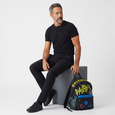 Balenciaga Graffiti Paris Multicolor Backpack