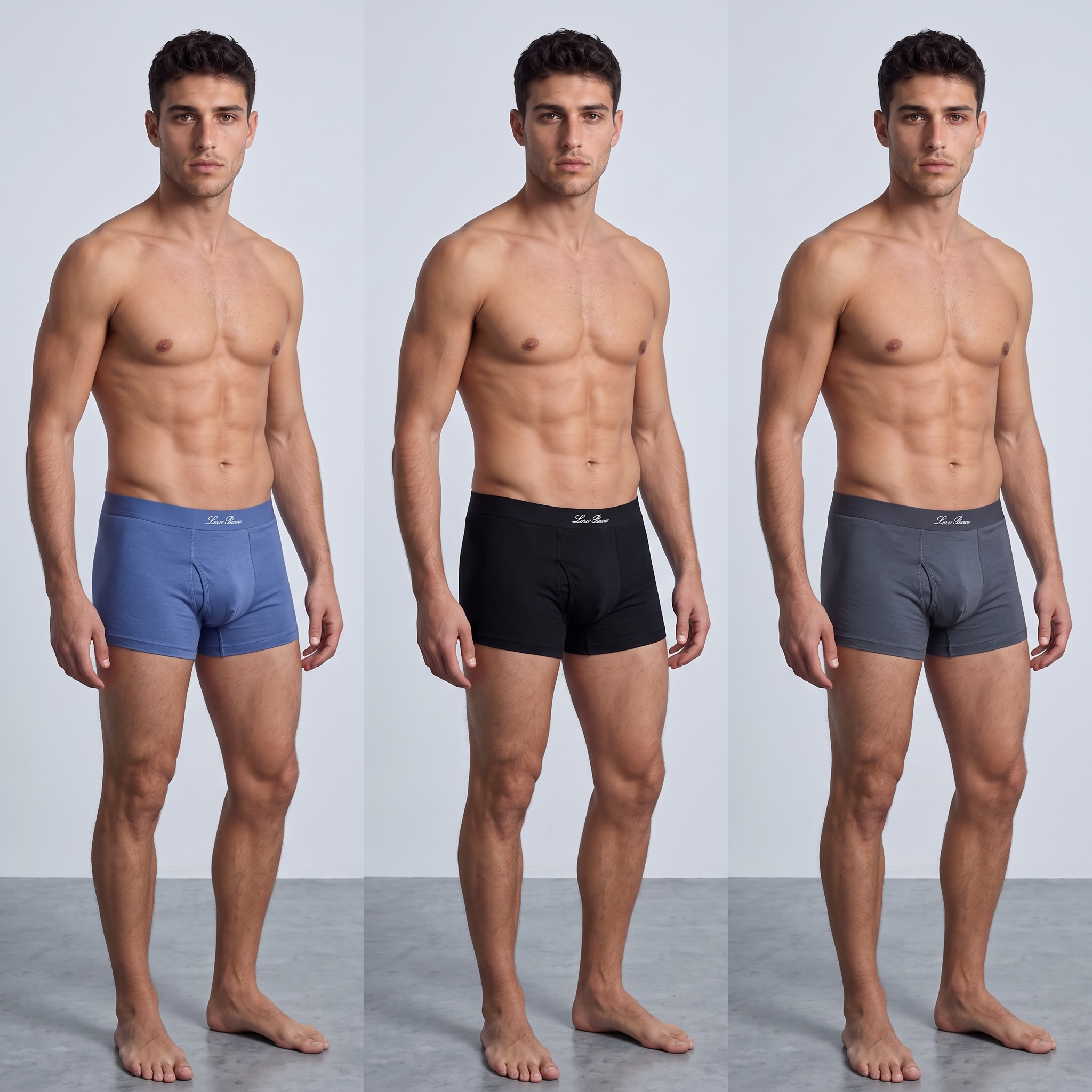Loro Piana Inspired Premium Striped Men's Boxer Set – 3 Elegant Pieces