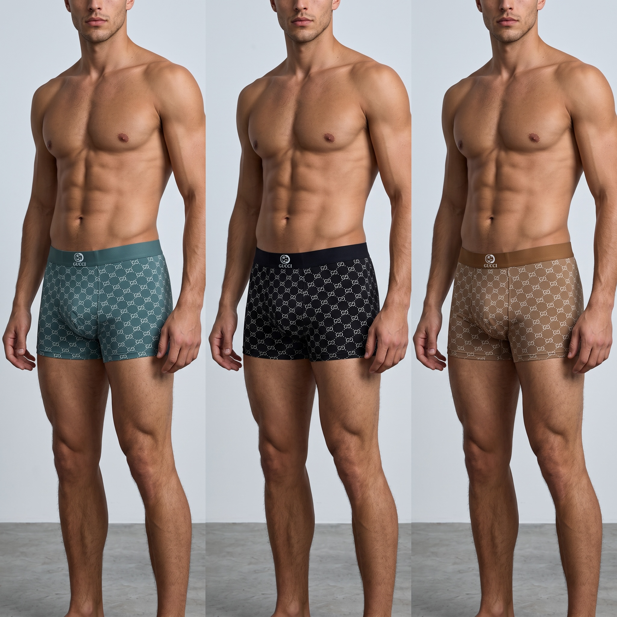 🩲 Gucci Men’s GG Monogram Boxer Briefs – Luxury Essentials 3-Pack