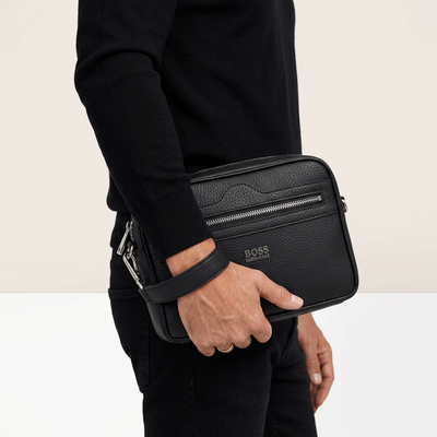 🖤 BOSS Black Premium Crossbody Pouch – Sleek Modern Essential