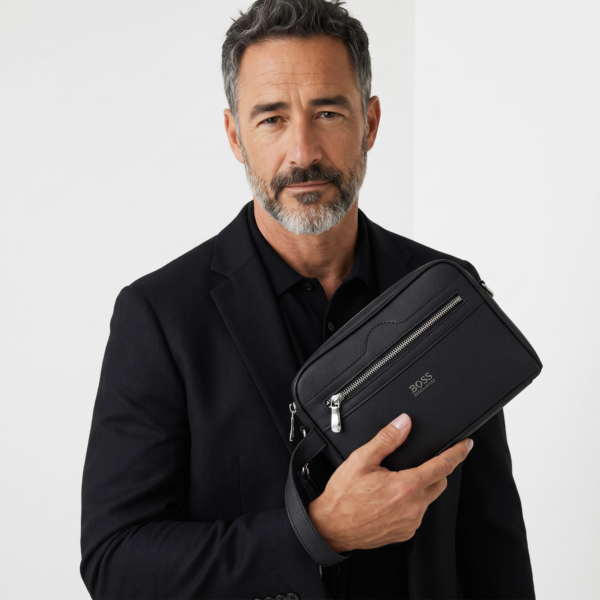 🖤 BOSS Black Premium Crossbody Pouch – Sleek Modern Essential