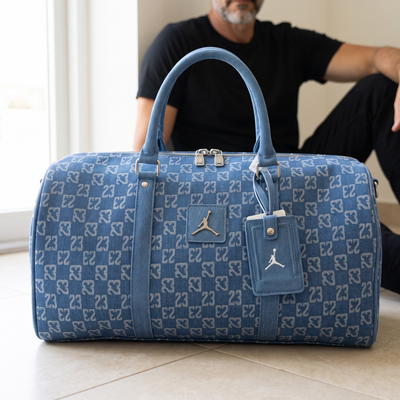 Jordan Signature Travel Duffle Bag 🧳💙 Denim Blue Edition