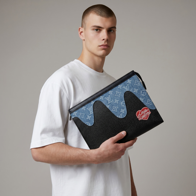 Louis Vuitton Denim Drip Clutch – Paris Edition
