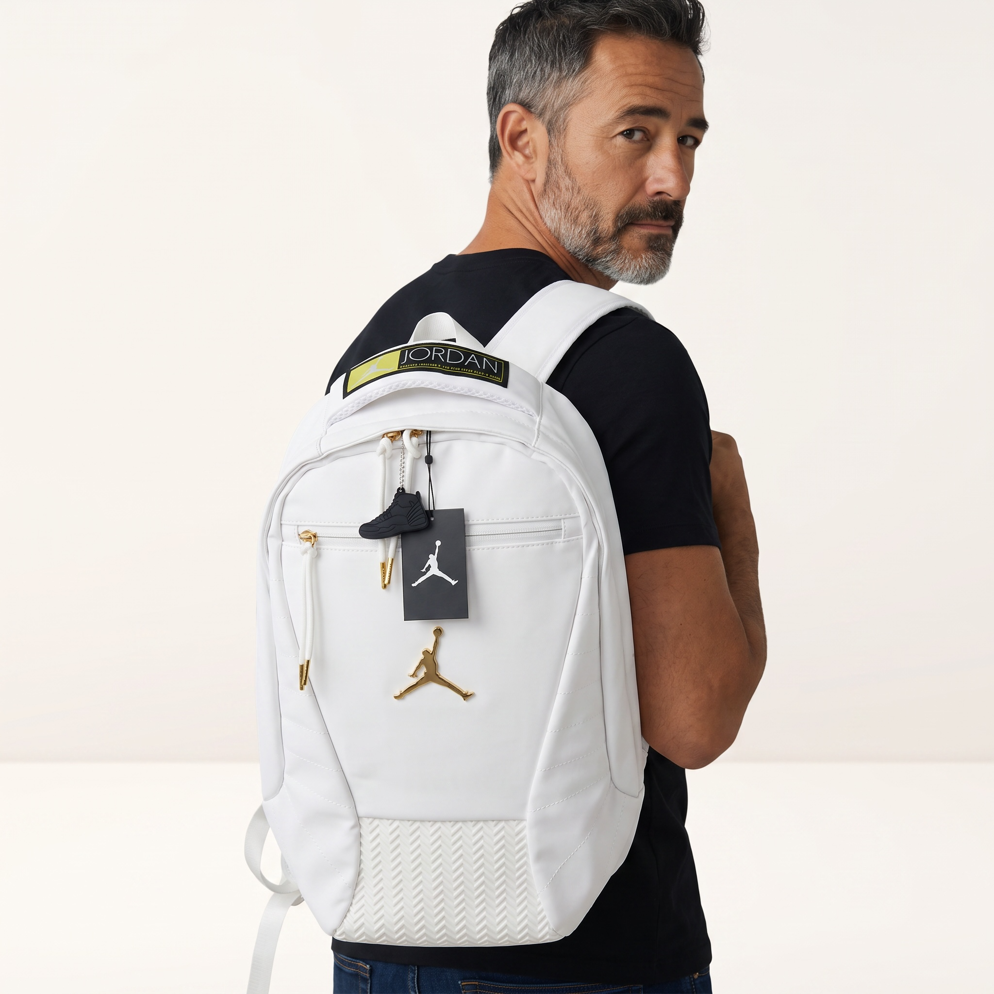 🖤 Nike Jordan Black & Gold Premium Backpack