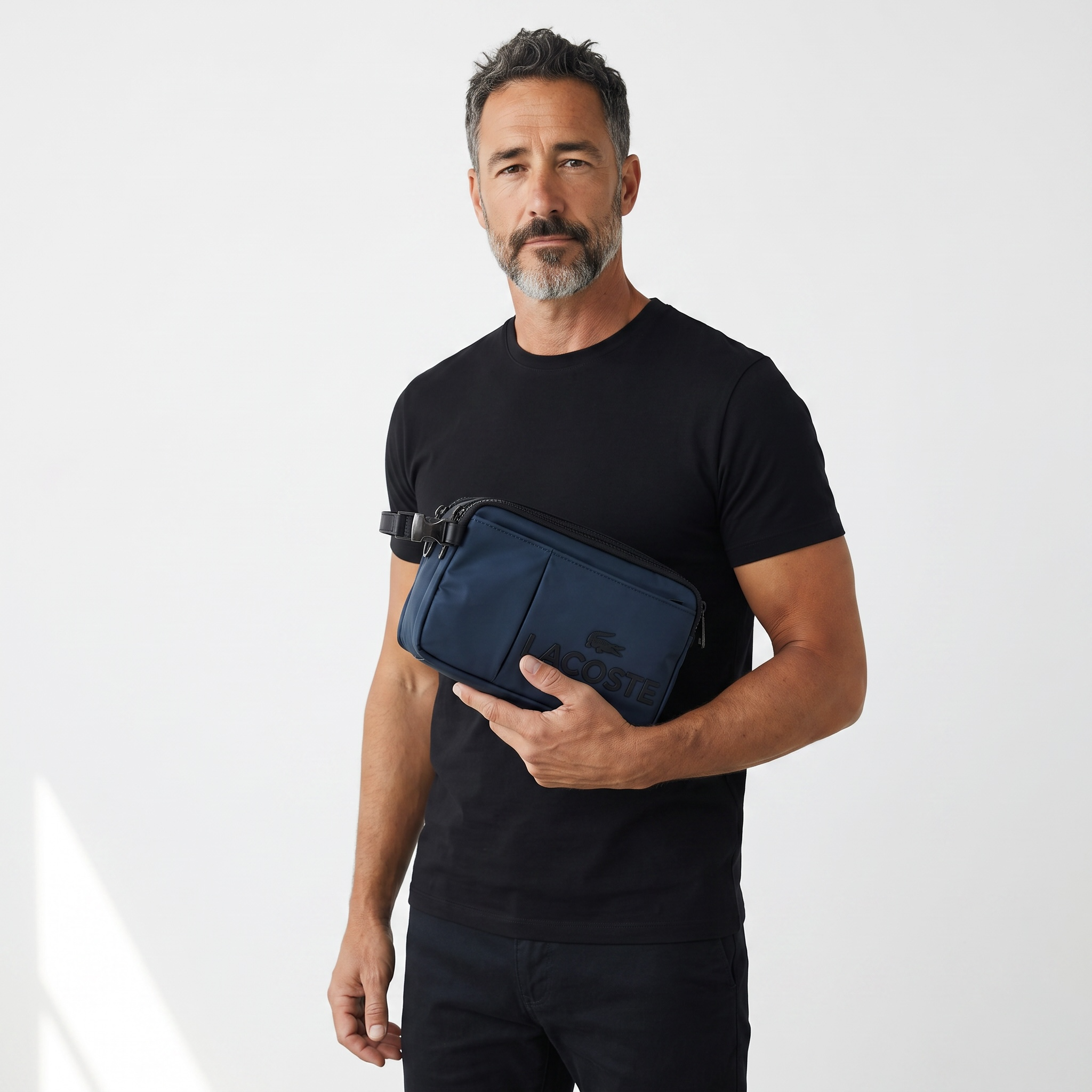 💙 Lacoste Navy Blue Urban Crossbody Pouch – Premium Sporty Chic Design