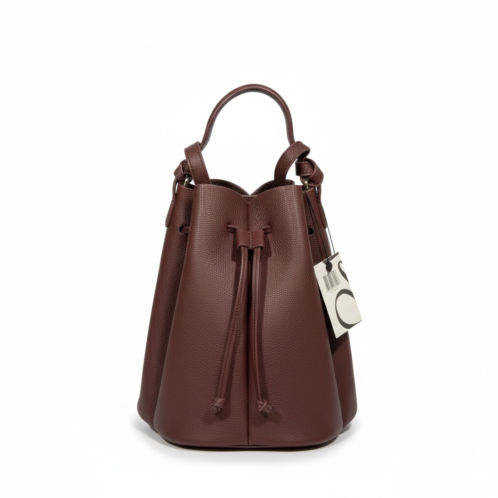 🔥 Polène Paris Inspired Bucket Bag – Chocolate Sculpted Edition 🔥