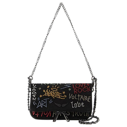 Zadig & Voltaire Studded Wing Clutch – Black Edition 🖤✨