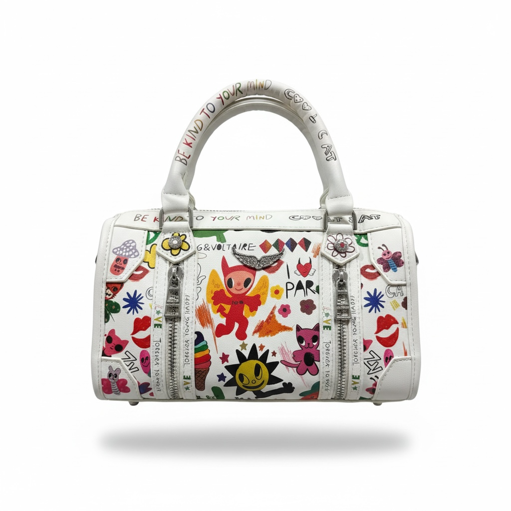 Zadig & Voltaire Graffiti Mini Bowling Bag – Playful Edition 🎨✨