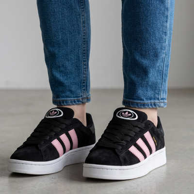🖤💗 Adidas Campus Sneakers – Black & Pink | Women