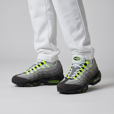 NIKE Air Max 95 Neon Grey Volt Sneakers ⚡👟 | Street Icon Comfort & Bold Style