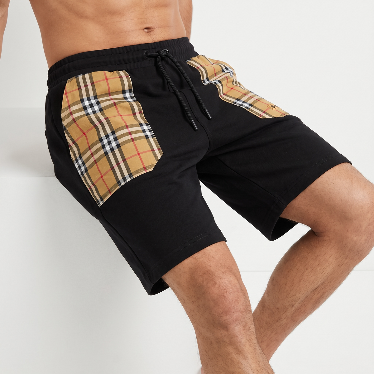 Burberry Vintage Check Panel Shorts – Black Luxe Edition