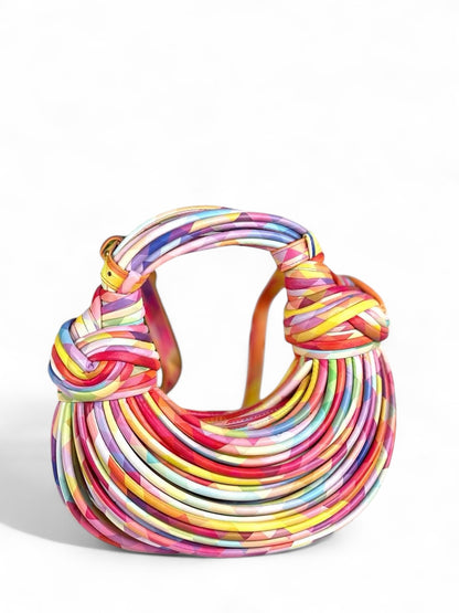 Bottega Veneta Rainbow Mosaic Wire Jodie Bag