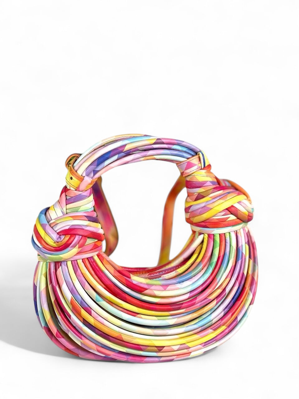 Bottega Veneta Rainbow Mosaic Wire Jodie Bag