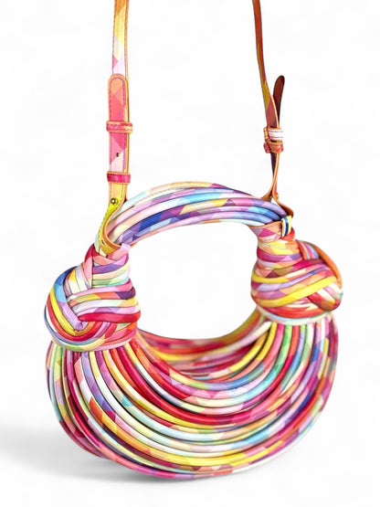 Bottega Veneta Rainbow Mosaic Wire Jodie Bag