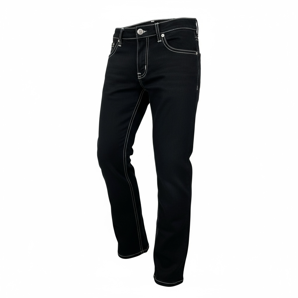 🧵 True Religion Black Contrast Stitch Jeans – Iconic Detail, Bold Attitude 🔥