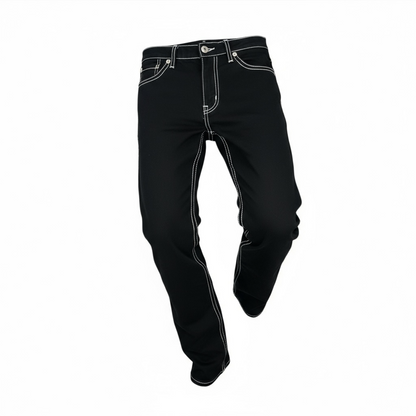 🧵 True Religion Black Contrast Stitch Jeans – Iconic Detail, Bold Attitude 🔥