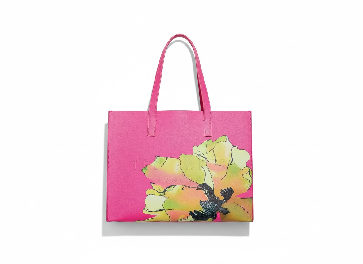 TED BAKER Floral Tote – Pink Statement Edition 🌸👜