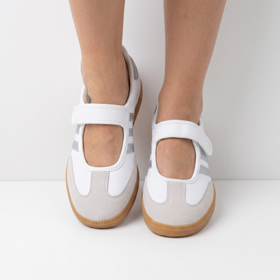 adidas Samba – White Gum Mary Jane Velcro 👟✨
