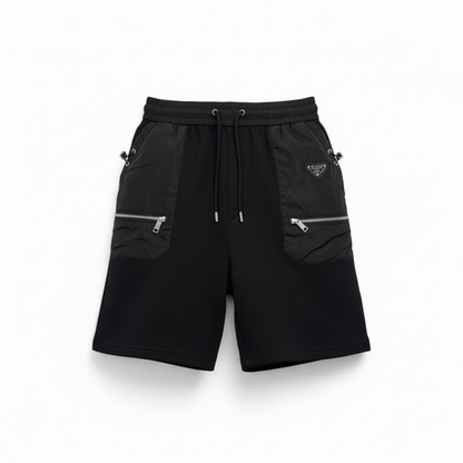 Prada Black Nylon Utility Shorts – Luxury Techwear Edition