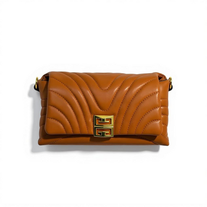 Givenchy Tan Quilted Leather Bag 🧡 | Gold 4G Icon Shoulder Bag