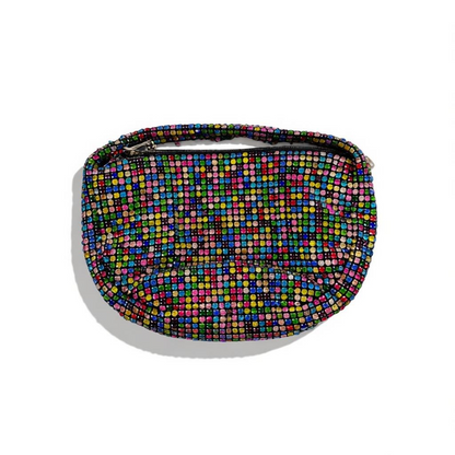 Multicolor Crystal Hobo Bag – Sparkling Statement Shoulder Bag soirée 🌈✨👜