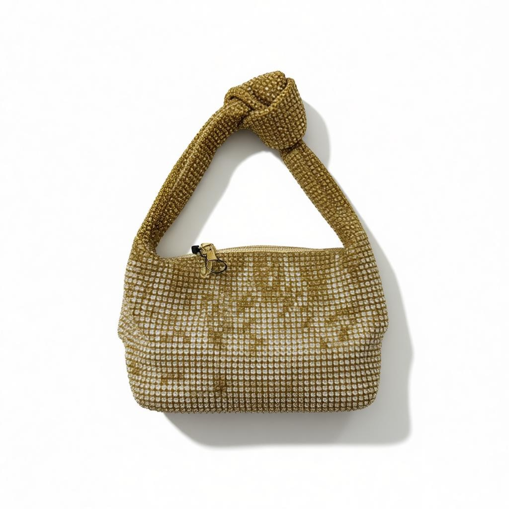 Gold Crystal Hobo Bag – Luxury Rhinestone Shoulder Bag soirée ✨💛👜