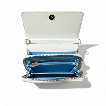 Chiara Ferragni White Eye Icon Wallet – Studded Statement Wallet 🤍👁️✨