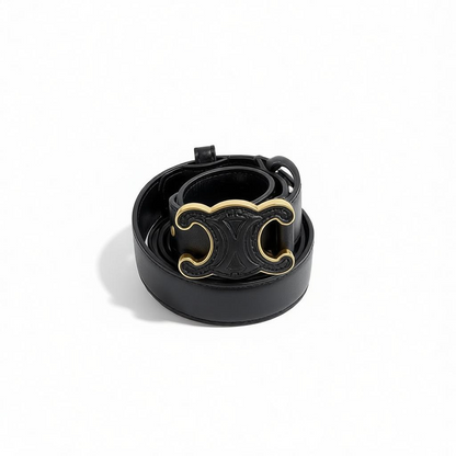 ICONIC CÉLINE TRIOMPHE BELT – ULTIMATE SYMBOL OF PARISIAN LUXURY & POWER ✨🖤100cm