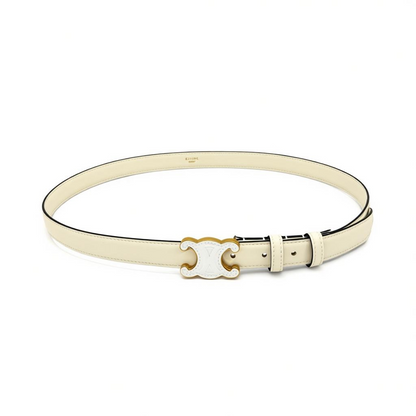ICONIC CÉLINE TRIOMPHE BELT – PURE ELEGANCE IN LUXURY WHITE ✨🤍100cm