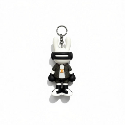 ICONIC LOUIS VUITTON CHARACTER KEYCHAIN – EXCLUSIVE DESIGNER COLLECTIBLE ✨🐰🖤