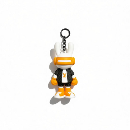 ICONIC LOUIS VUITTON CHARACTER KEYCHAIN – ORANGE EDITION ENERGY STATEMENT ✨🐰🧡