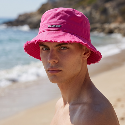 ❤️ Jacquemus Bold hot pinkBucket Hat – Fierce & Fashion-Forward 🔥