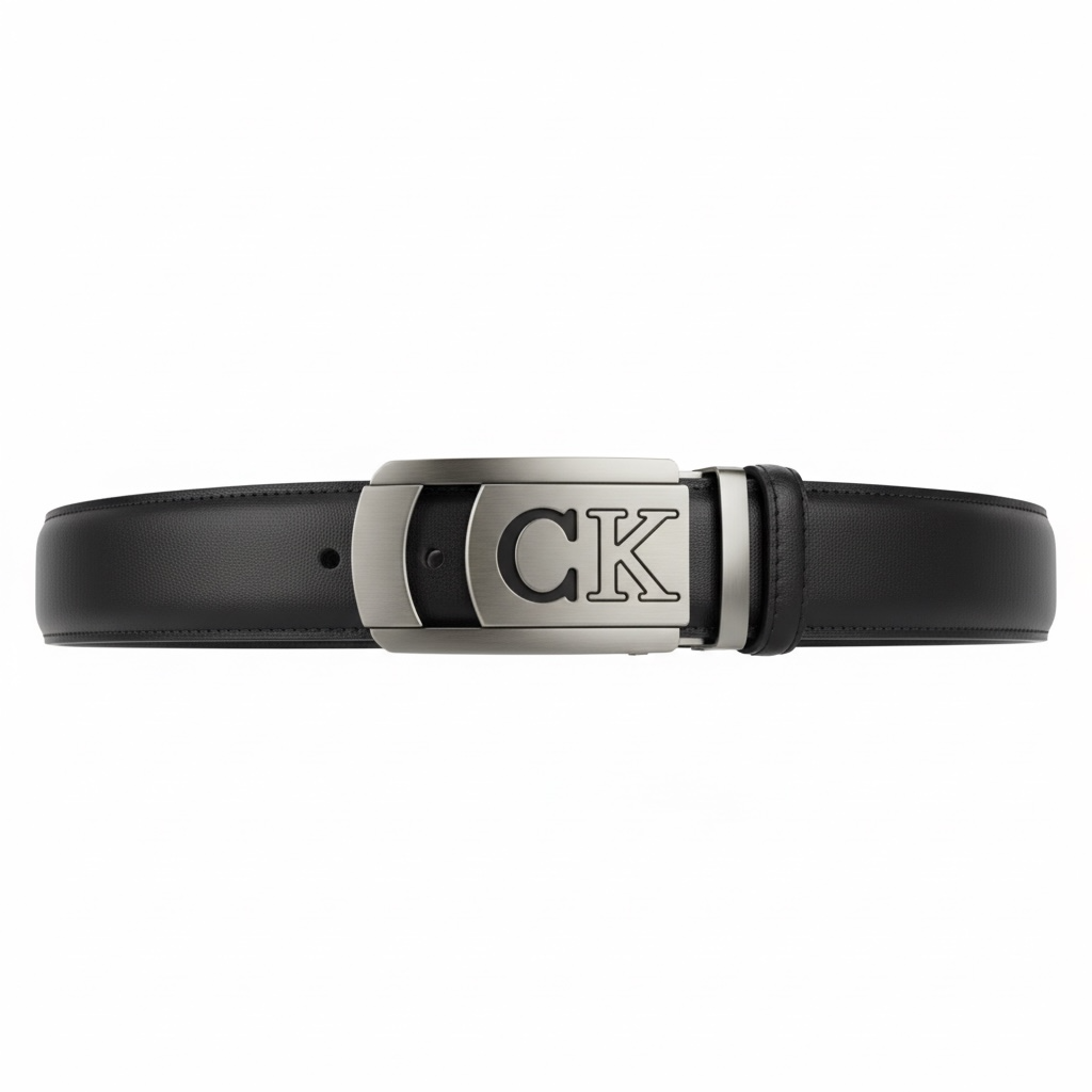 Calvin Klein CK Logo Leather Belt 130cm 🔥 | Black Minimal Luxury