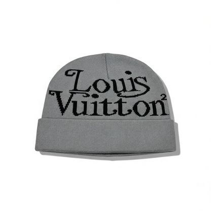🧢 Louis Vuitton Grey Knit Beanie | Luxury Winter Essential ❄️🖤