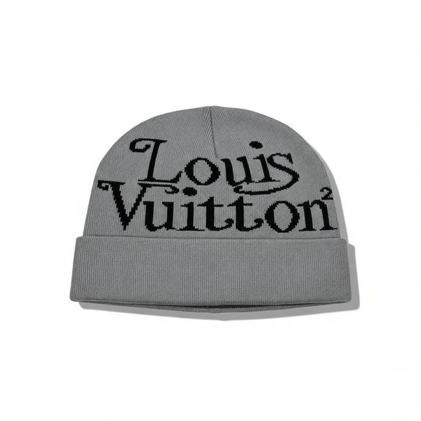 🧢 Louis Vuitton Grey Knit Beanie | Luxury Winter Essential ❄️🖤
