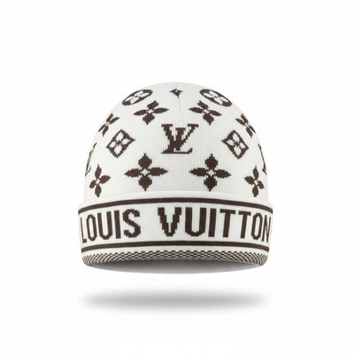 🤍🤎 Louis Vuitton Monogram Knit Beanie 🤎🤍
