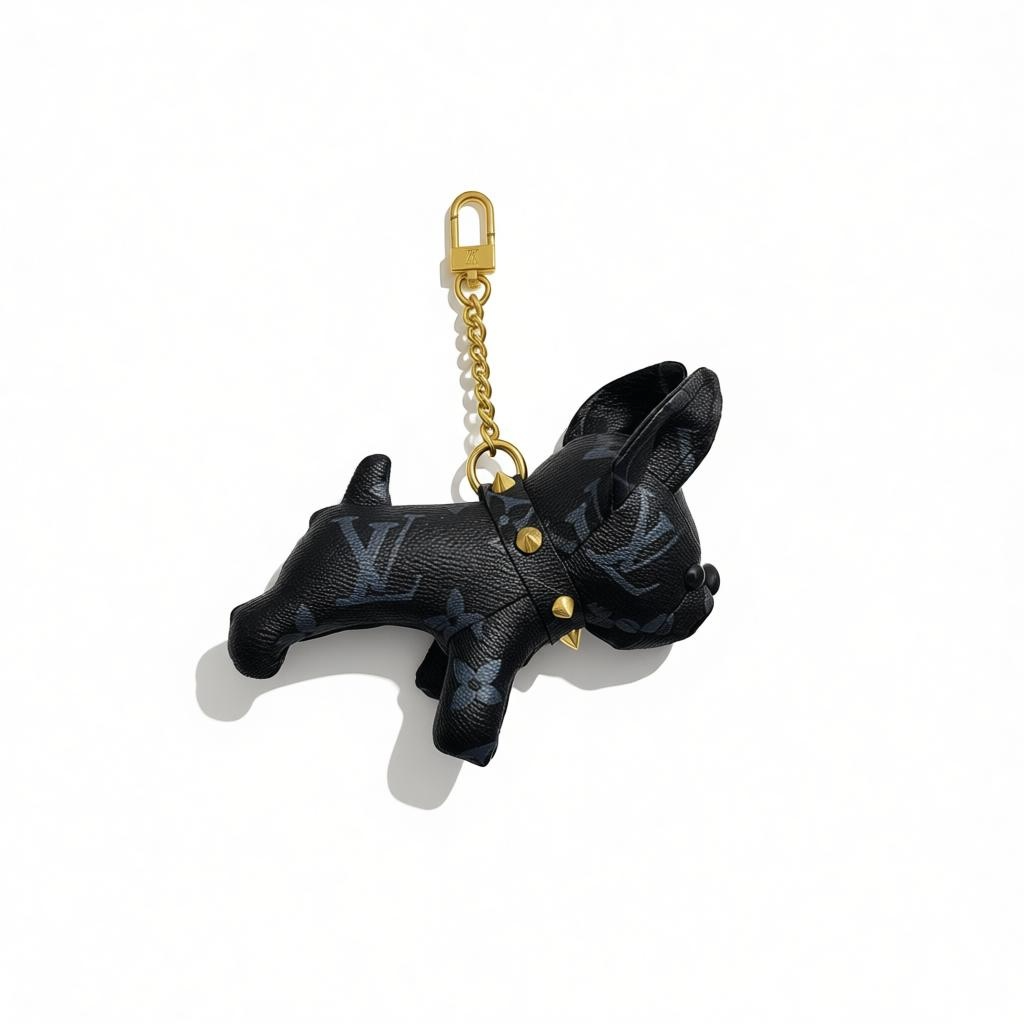 🐶🖤 Louis Vuitton Black Monogram Puppy Bag Charm 🖤🐶
