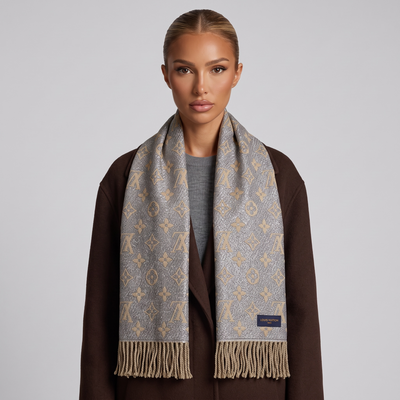Louis Vuitton Brown Monogram Scarf 🧣🤎 Timeless Luxury Essential 💎🔥