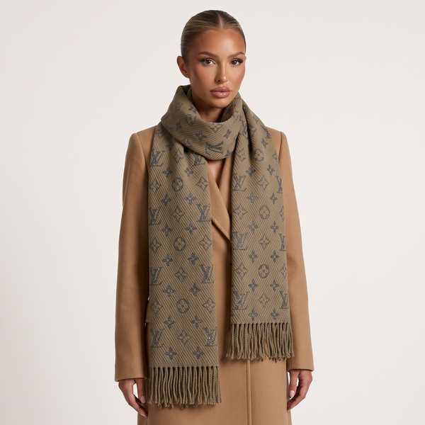 Louis Vuitton Brown Monogram Scarf 🧣🤎 Timeless Luxury Essential 💎🔥